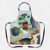 猫と静物威厳があるMacke エプロン (正面)
