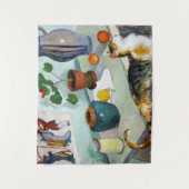 猫と静物威厳があるMacke タペストリー (正面)