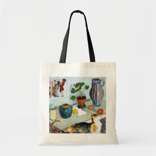 猫と静物威厳があるMacke トートバッグ (正面)
