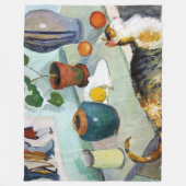 猫と静物威厳があるMacke フリースブランケット (正面)