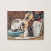 猫と音楽パズル ジグソーパズル (横)