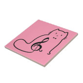 猫と音楽 タイル (側面)