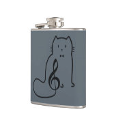 猫と音楽 フラスク (左)