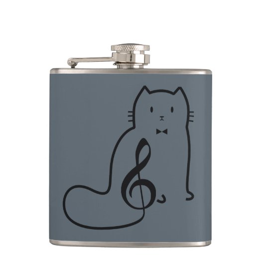 猫と音楽 フラスク (正面)