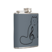 猫と音楽 フラスク (右)