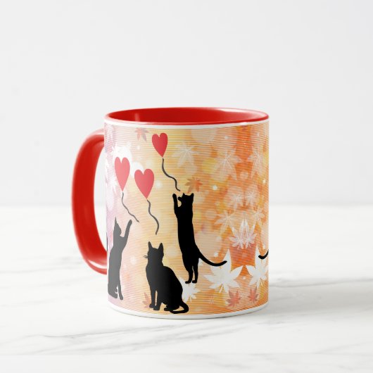 猫と風船 マグカップ (正面左)