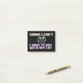 猫と飛行機がある ポストイット (デスク上)