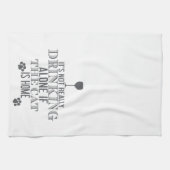 猫と飲む – グレー |キッチンおもしろいタオル キッチンタオル (横)