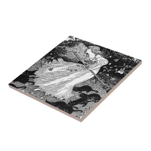 猫と魔女 タイル (側面)