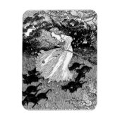 猫と魔女 マグネット (縦)