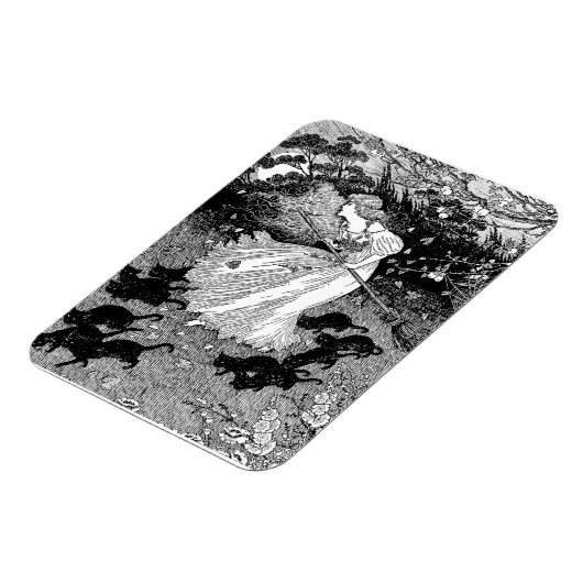 猫と魔女 マグネット (左側)