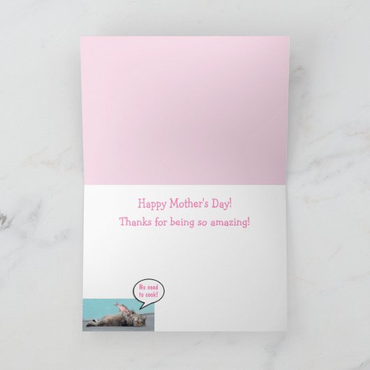 猫と魚と蝶の母の日 シーズンカード (内部)