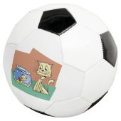 猫と魚のお椀の固まり サッカーボール (3/4)