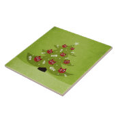 猫と魚のオーナメント タイル (側面)