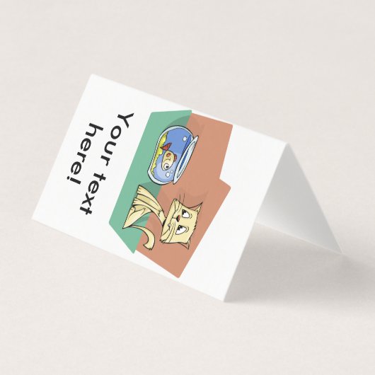 猫と魚のボウルのクリップアート (正面)