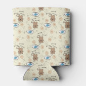 猫と魚の柄 缶クーラー (裏面)