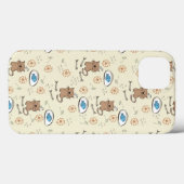 猫と魚の柄 Case-Mate iPhoneケース (裏面 (横))