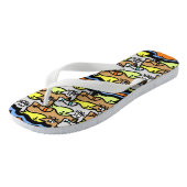 猫と魚の漫画ビーチサンダル ビーチサンダル (アングル)