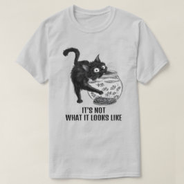猫と魚ユニセックス Tシャツ