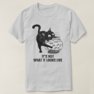 猫と魚ユニセックス Tシャツ