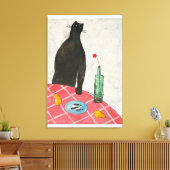 猫と魚 キャンバスプリント (インサイチュ (リビング))