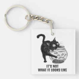 猫と魚 キーホルダー