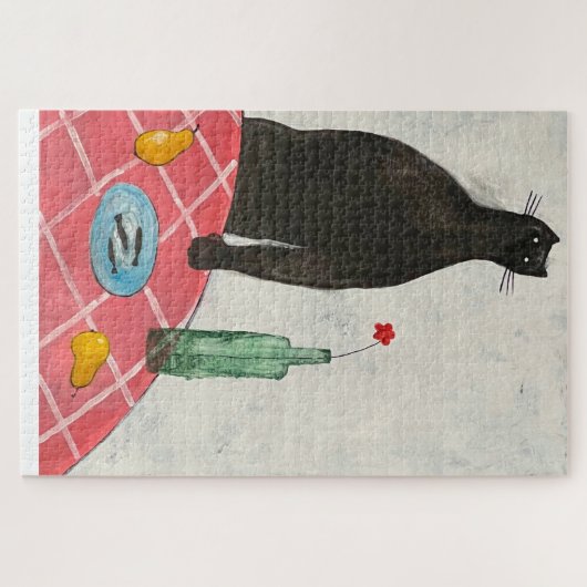 猫と魚 ジグソーパズル (横)