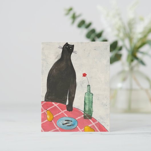 猫と魚 ポストカード (スタンド正面)