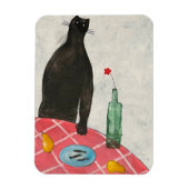 猫と魚 マグネット (縦)