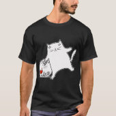 猫と魚 Tシャツ (正面)