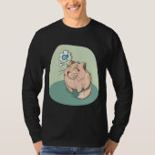 猫と魚 Tシャツ (正面)