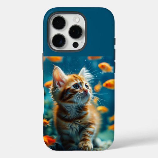 猫と魚iPhone 16 Proケース Case-Mate iPhoneケース (裏面)