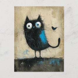 猫と鳥のハイブリッド生き物 ポストカード
