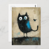 猫と鳥のハイブリッド生き物 ポストカード (正面/裏面)