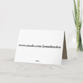 猫と鳥の誕生日カード カード (裏面)