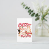 猫と麻雀 名刺 (スタンド正面)