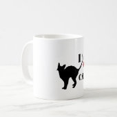 猫と黒猫のコーヒー/ティーマグカップ大好き コーヒーマグカップ (正面左)