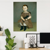 猫と ポスター (ホームオフィス)