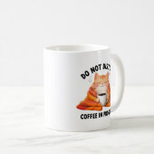 猫と「邪魔しないで」コーヒーマグ コーヒーマグカップ (正面右)