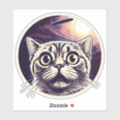 猫とUFO シール (シート)