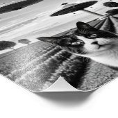 猫とUFO フォトプリント            (角)