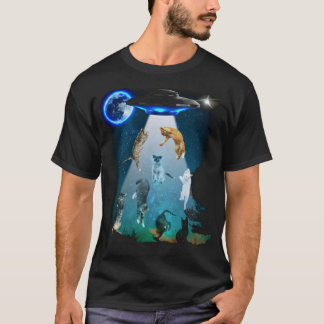 猫とUfo Tシャツ