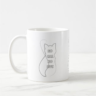 猫なしでは生きていけない 面白い 猫好き コーヒーマグ コーヒーマグカップ