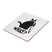 猫なに_面白い黒猫 タイル (側面)