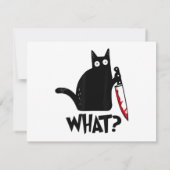 猫なに 面白い 黒猫 招待状 (裏面)
