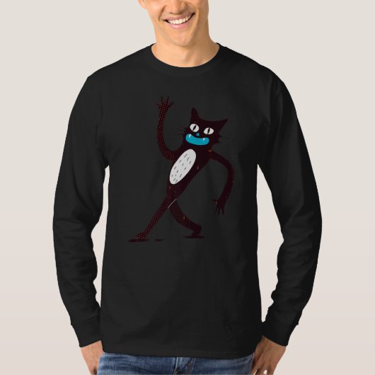 猫なびく Tシャツ (正面)