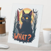 猫なんと殺意な黒猫のナイフの衣装はハ 台座サイン (インサイチュ)