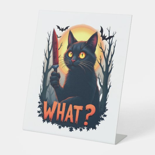 猫なんと殺意な黒猫のナイフの衣装はハ 台座サイン (正面)