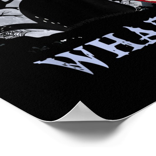 猫なんと殺意のある黒猫とナイフのハロウィーン ポスター (角)