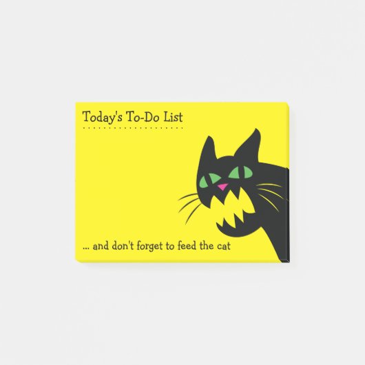 猫におもしろいな大騒ぎを食べ物を与えれば蜂蜜はリストします ポストイット (正面)